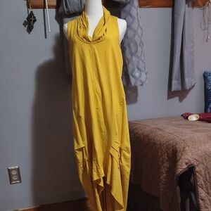 Cynthia Rowley Mustard Asymmetrical Dress